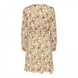ONLBELLIS L/S DRESS WVN 236295001 Creme