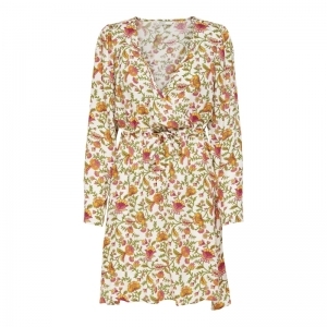 ONLBELLIS L/S DRESS WVN 236295001 Creme