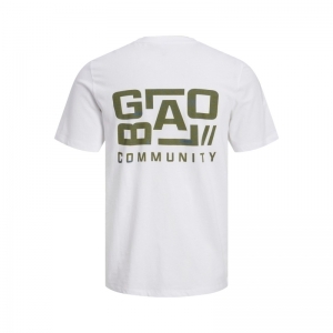 JCOWAFFLE PRINT TEE SS CREW NE 178074 White