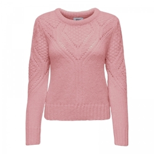 ONLALICIA LIFE LS DETAIL ONECK 222912 Pink Lad