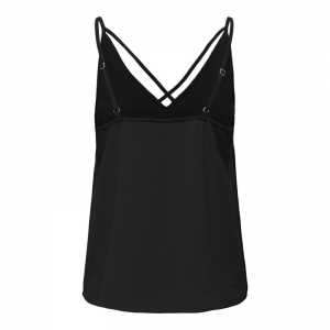 ONLMETTE LIFE V-NECK SINGLET W 177911 Black