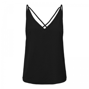 ONLMETTE LIFE V-NECK SINGLET W 177911 Black