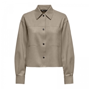ONLJOLINE FAUX SUEDE SHIRT LIF 278275 Mocha Me