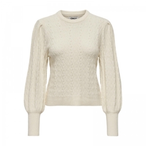 ONLKATIA LS STRUC PUFF ONECK C 196844002 White
