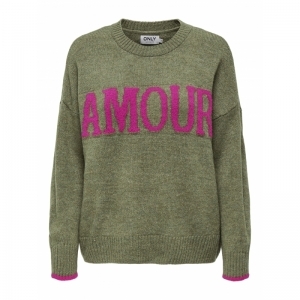 ONLAMOUR LS ONECK CS KNT 297352001 Loden