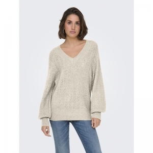 ONLLUCILLA LS GLITTER V-NECK K 180083003 Birch