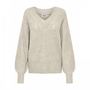 ONLLUCILLA LS GLITTER V-NECK K 180083003 Birch
