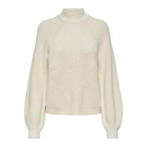 ONLKATIA LS DETAIL HIGHNECK KN 196844001 White