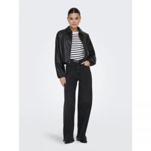 ONLSARAMY FAUX LEATHER BOMBER 177911 Black