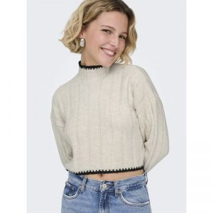 ONLCHICK STITCH LS HIGHNECK KN 189959001 Pumic
