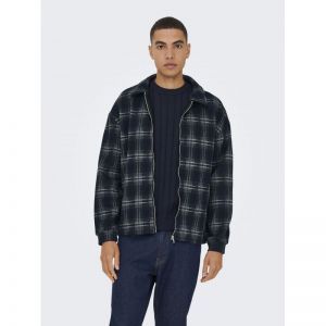 ONSHENDON LOOSE LS ZIP OVERSHI 216433 Blue Nig